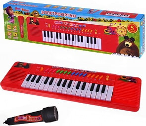Электроорган «Маша и медведь» с микрофоном (Играем вместе, B375978-R2sim)