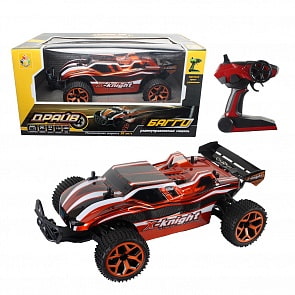 Машина Драйв на радиоуправлении, 2,4GHz, 4WD, скорость до 20 км/ч, свет, курковый пульт, с АКБ 700mAh Ni-CH, оранжевый (1Toy, Т10961)