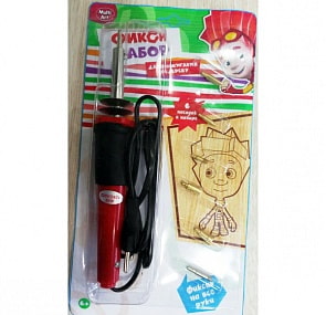 Набор для выжигания Фиксики - Выжигательный аппарат, 6 насадок (Multiart, A02739-FIXsim)