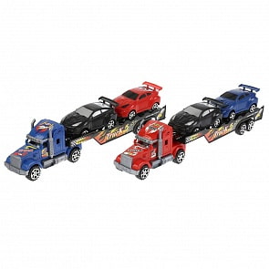Трейлер инерционный с 2-мя машинками (A639209K-P) (ассортимент)