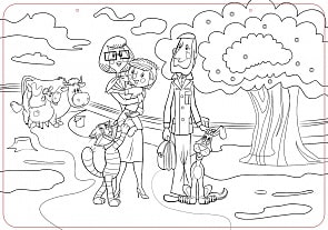 Коврик-раскраска маленький из серии Простоквашино, размер 48 х 33,5 см. (ЯиГрушка, 12043ЯиГ)