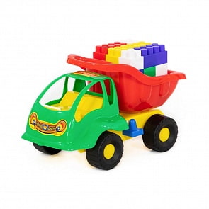 Набор №53 - Автомобиль-самосвал – Муравей, конструктор Строитель, 18 элементов (Полесье, 3157) (ассортимент)
