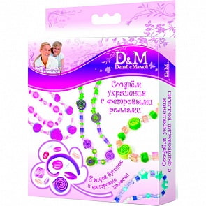 Набор бус "Модница" с фетровыми роллами (Docha&Mama, 6171) Набор бус "Модница" с фетровыми роллами (Docha&Mama, 6171)