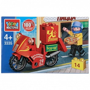 Конструктор Город мастеров - Доставка еды с фигуркой, 14 деталей (Город мастеров, 3335-UU)