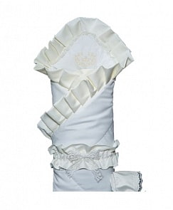 Комплект на выписку из серии М 4049 с кружевными рюшами, цвет – шампань (Мой Ангелок, 4049_шампань)