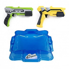 Мега набор с 2 Бластерами из серии Spinner M.A.D. желтый и зеленый, боевой ареной (Silverlit, 86331S)