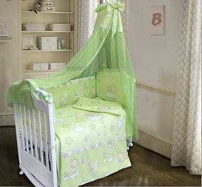 Бампер в кроватку - Павлуша, зеленый (Bombus, BOM_4034)