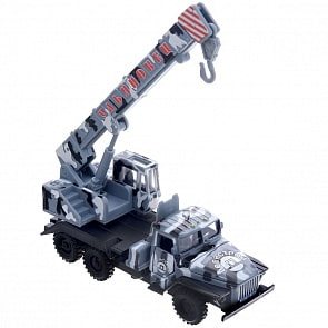 Кран металлический инерционный Урал камуфляж, свет и звук (Технопарк, CT-1282WB/1+2+3sim)