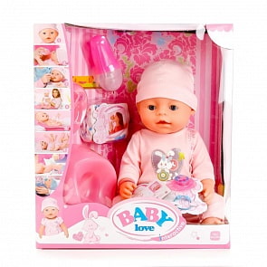 Интерактивный пупс, пьет и писает, с аксессуарами, 43 см (BL012D) (ассортимент)