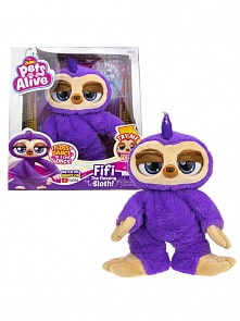 Интерактивный питомец PetsAlive – Ленивец, танцует, со светом (Zuru, Т19550)