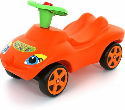 Каталка - Мой любимый автомобиль, оранжевая со звуковым сигналом  