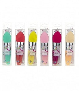 Спонж с ручкой для нанесения косметики, 6 цветов (Lukky, Т18102)