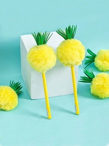 Ручка – Ананас с пушком, гелевая, синие чернила (Sofun, PN07239)