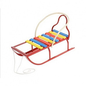 Санки без толкателя - Вятские-2, красные (Усть-Люга, 82632)