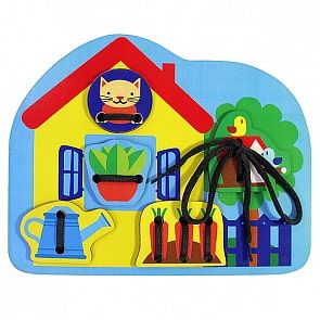 Шнуровка деревянная – Домик (Тимбергрупп, IG0062) Шнуровка деревянная – Домик (Тимбергрупп, IG0062)