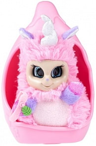 Мягкая игрушка из серии Bush baby world – Единорог Ула, 20 см, шевелит рогом, вращает глазками, со спальным коконом, заколкой и шармом (Bush baby, Т16318)