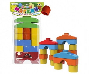 Конструктор мягкий для малышей, 14 деталей, в пакете (Биплант, 11125)