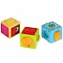 Развивающие кубики, 3 штуки, учим цифры и буквы, пищалка, трещотка  - миниатюра №2
