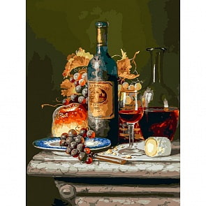 Раскраски по номерам Вечерний натюрморт, 30 х 40 см (Белоснежка, 320-AS)