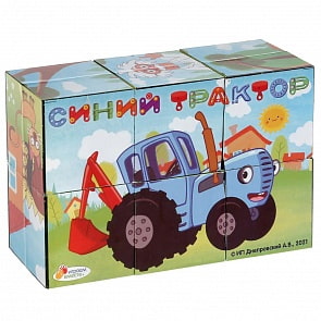 Набор из 6 кубиков - Синий Трактор (Играем вместе, 01317-BTR)