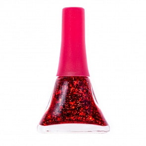 Лак Lucky серия Конфетти, цвет 02К, красный с блестками, блистер, объем 5,5 мл. (Lucky, Т14137)