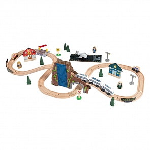 Деревянная железная дорога – Аэро Экспресс, в контейнере (KidKraft, 17989_KE)	