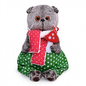 Мягкая игрушка - Кот Басик с мухомором, 22 см (Budi Basa, Ks22-122)