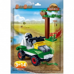 Конструктор - Джип в пакетике, 37 деталей (Banbao,  7201_banbao)
