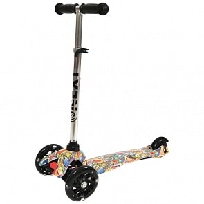 Самокат трехколесный Next со светом управление наклоном (Next, JP-MG-02B-WTP1_N)