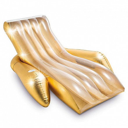 Надувное кресло для плавания блестящее с лункой, 175 х 119 х 61 см 