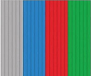 Эко-пластик к 3Д ручке 3DOODLER - Стартовый набор 24 штуки, 4 цвета: серый, синий, красный зеленый (Wobble Works, 3DS-ECO-MIX2-24)