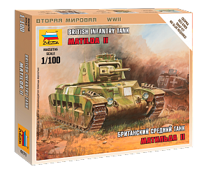 Сборная модель британского танка Матильда Мк-2 (Звезда, 6171з)