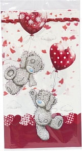 Скатерть Me To You, красная, размер 1,4 х 2,6 м (Amscan, 1502-2049)