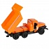 Самосвал Урал, оранжевая кабина, 12 см, металлический инерционный  - миниатюра №2