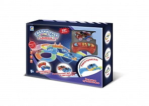 Гибкий трек с 2 машинами на р/у, 227 деталей (1Toy, Т16713)