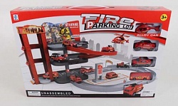 Игровой набор Fire parking lot – Парковка: пожарная станция с машинками и аксессуарами 5599-80A (B1693471sim) - миниатюра