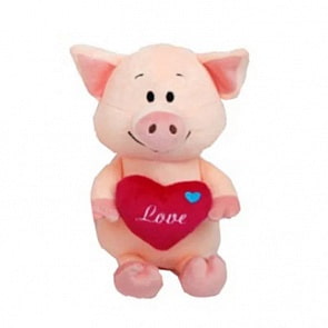 Мягкая игрушка - Поросенок с сердечком, 22 см  (Играем вместе, B29724E-22)