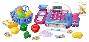 Кассовый аппарат с продуктами и аксессуарами, свет и звук (B1819276)
