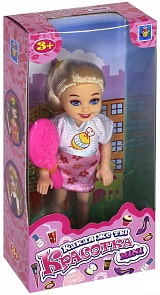 Кукла - Красотка mini, 13 см с расческой (1Toy, Т10171) (ассортимент)