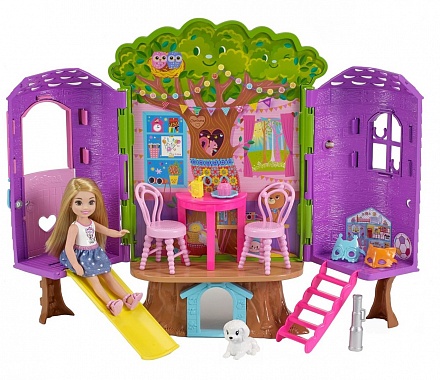 Игровой набор – Домик на дереве с куклой Челси. Barbie 