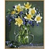 Картина для раскрашивания по номерам - Букет весенних цветов, 40 х 50 см  - миниатюра №1
