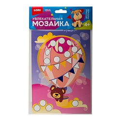 Мозаика увлекательная - Мишка на шаре, набор малый (Lori, Км-005) - миниатюра