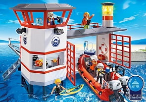 Игровой набор Береговая охрана: Береговая станция с маяком (Playmobil, 5539pm)