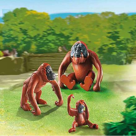 Набор из 3 фигурок - Зоопарк: Семья Орангутангов 
