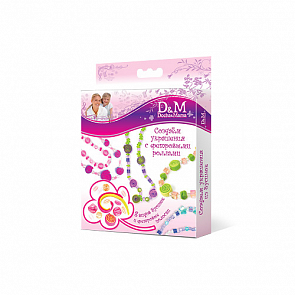 Набор бус "Милашка" с фетровыми роллами (Docha&Mama, 6181)