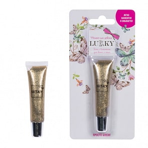Lukky гель для волос и тела с золотыми блестками 13 мл, блистер (Lukky, Т16135)
