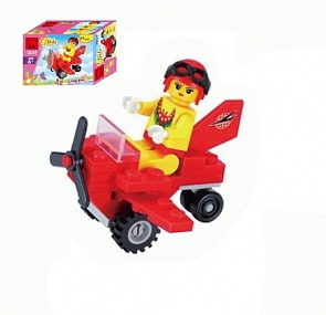 Конструктор - Самолет, 25 деталей (Junfa Toys, 1207пц)