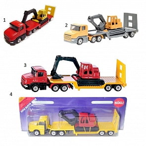 Игрушечная модель - Грузовик с экскаватором (Siku, 1611)