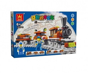 Конструктор - Поезд, 185 деталей (Junfa Toys, 27091Nпц)