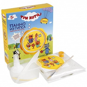 Панно из гипса - Три кота. Семейный портрет (Фантазер, 405107sim)